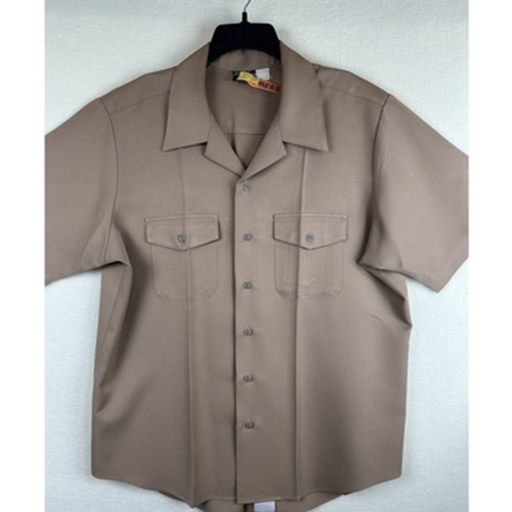 Flying Cross US Navy Authentic Originals Khaki Short Sleeve Uniform Shirt XL